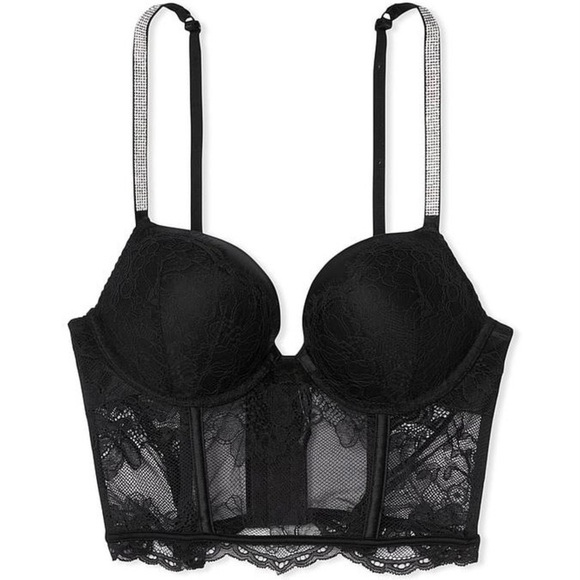Victoria's Secret Very Sexy Set, Thong and Push-Up Corset Top in Black - Picture 5 of 14